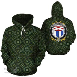 ScotsTee Shop Irish Nevill Coat of Arms Family Crest Ireland Hoodie Irish Gold Symbol Hoodie
