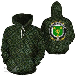 ScotsTee Shop Irish Reynolds Coat of Arms Family Crest Ireland Hoodie Irish Gold Symbol Hoodie
