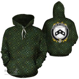 ScotsTee Shop Irish Ridgeley Coat of Arms Family Crest Ireland Hoodie Irish Gold Symbol Hoodie