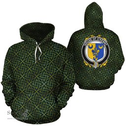 ScotsTee Shop Irish O'Kenny Coat of Arms Family Crest Ireland Hoodie Irish Gold Symbol Hoodie
