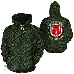 ScotsTee Shop Irish O'Kyan Coat of Arms Family Crest Ireland Hoodie Irish Gold Symbol Hoodie