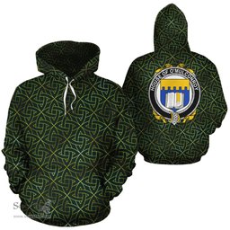 ScotsTee Shop Irish O'Mulconroy Coat of Arms Family Crest Ireland Hoodie Irish Gold Symbol Hoodie