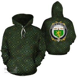 ScotsTee Shop Irish O'Mullady Coat of Arms Family Crest Ireland Hoodie Irish Gold Symbol Hoodie