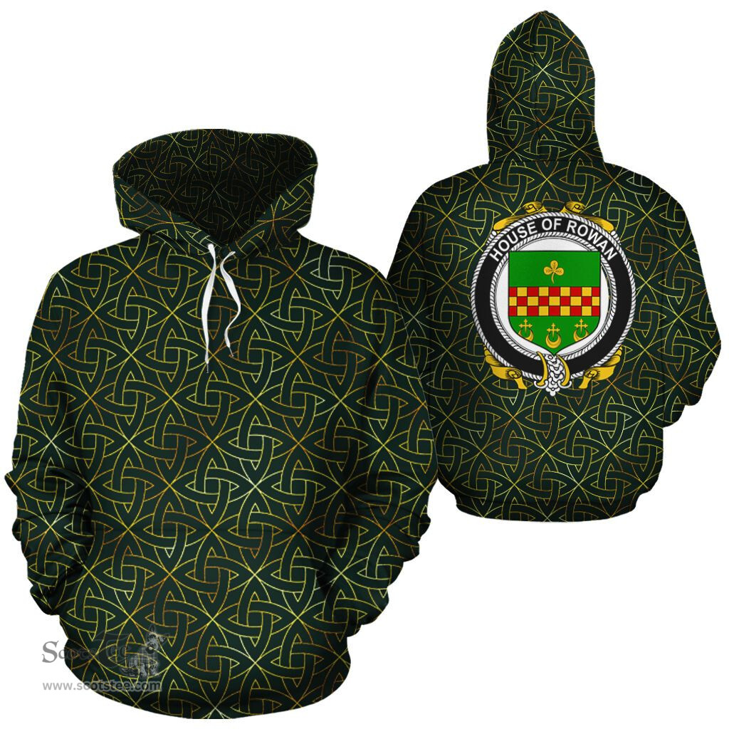 ScotsTee Shop Irish Rowan Coat of Arms Family Crest Ireland Hoodie Irish Gold Symbol Hoodie