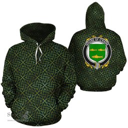 ScotsTee Shop Irish O'Kane Coat of Arms Family Crest Ireland Hoodie Irish Gold Symbol Hoodie