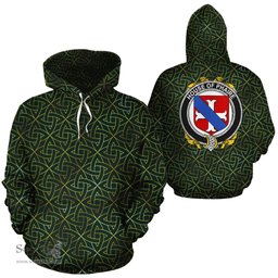 ScotsTee Shop Irish Phaire Coat of Arms Family Crest Ireland Hoodie Irish Gold Symbol Hoodie