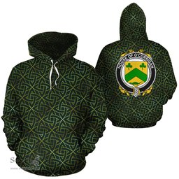 ScotsTee Shop Irish O'Corrigan Coat of Arms Family Crest Ireland Hoodie Irish Gold Symbol Hoodie
