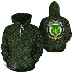 ScotsTee Shop Irish O'Keefe Coat of Arms Family Crest Ireland Hoodie Irish Gold Symbol Hoodie