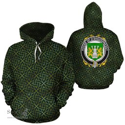 ScotsTee Shop Irish O'Shaughnessy Coat of Arms Family Crest Ireland Hoodie Irish Gold Symbol Hoodie
