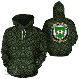 ScotsTee Shop Irish O'Kieran Coat of Arms Family Crest Ireland Hoodie Irish Gold Symbol Hoodie