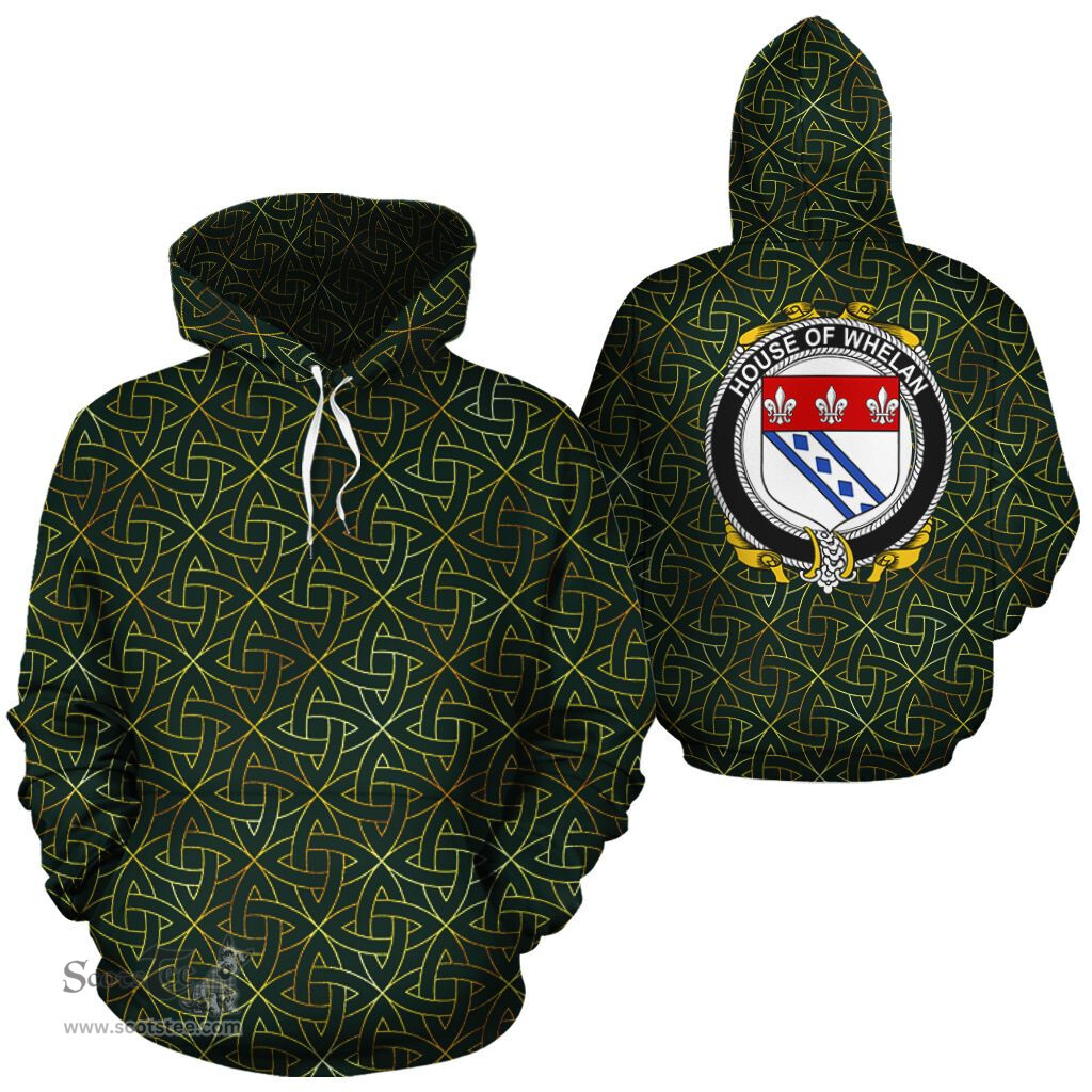 ScotsTee Shop Irish Whelan Coat of Arms Family Crest Ireland Hoodie Irish Gold Symbol Hoodie