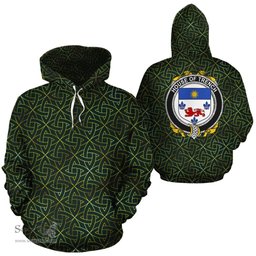 ScotsTee Shop Irish Trench Coat of Arms Family Crest Ireland Hoodie Irish Gold Symbol Hoodie
