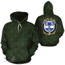 ScotsTee Shop Irish Traynor Coat of Arms Family Crest Ireland Hoodie Irish Gold Symbol Hoodie