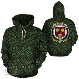 ScotsTee Shop Irish Wiggat Coat of Arms Family Crest Ireland Hoodie Irish Gold Symbol Hoodie