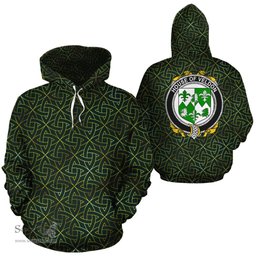 ScotsTee Shop Irish Veldon Coat of Arms Family Crest Ireland Hoodie Irish Gold Symbol Hoodie