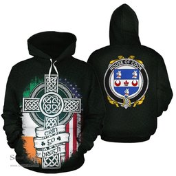 ScotsTee Shop Irish Cook Coat of Arms Family Crest Ireland Hoodie Erin Go Bragh Hoodie