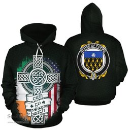 ScotsTee Shop Irish Cooke Coat of Arms Family Crest Ireland Hoodie Erin Go Bragh Hoodie
