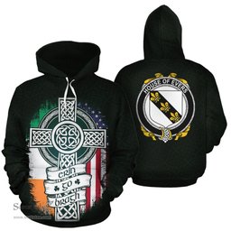 ScotsTee Shop Irish Evers Coat of Arms Family Crest Ireland Hoodie Erin Go Bragh Hoodie