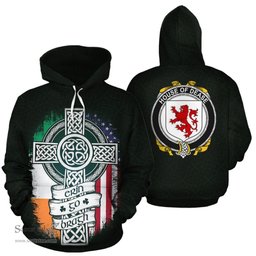 ScotsTee Shop Irish Dease Coat of Arms Family Crest Ireland Hoodie Erin Go Bragh Hoodie
