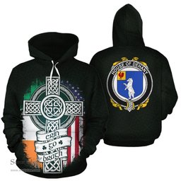 ScotsTee Shop Irish Dehany Coat of Arms Family Crest Ireland Hoodie Erin Go Bragh Hoodie
