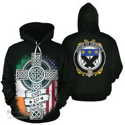 ScotsTee Shop Irish Drisdale Coat of Arms Family Crest Ireland Hoodie Erin Go Bragh Hoodie