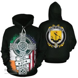 ScotsTee Shop Irish Echlin Coat of Arms Family Crest Ireland Hoodie Erin Go Bragh Hoodie