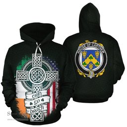 ScotsTee Shop Irish Carthew Coat of Arms Family Crest Ireland Hoodie Erin Go Bragh Hoodie