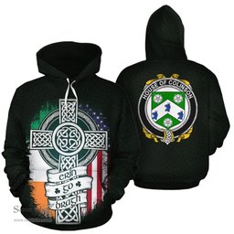 ScotsTee Shop Irish Colinson Coat of Arms Family Crest Ireland Hoodie Erin Go Bragh Hoodie