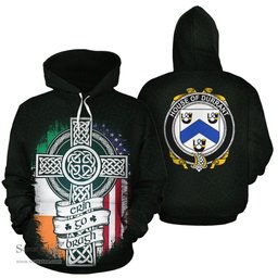 ScotsTee Shop Irish Durrant Coat of Arms Family Crest Ireland Hoodie Erin Go Bragh Hoodie