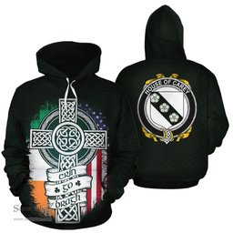 ScotsTee Shop Irish Carey Coat of Arms Family Crest Ireland Hoodie Erin Go Bragh Hoodie