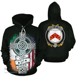 ScotsTee Shop Irish Bond Coat of Arms Family Crest Ireland Hoodie Erin Go Bragh Hoodie
