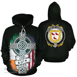 ScotsTee Shop Irish Cairnes Coat of Arms Family Crest Ireland Hoodie Erin Go Bragh Hoodie