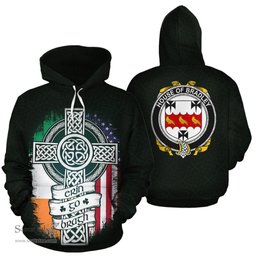 ScotsTee Shop Irish Bradley Coat of Arms Family Crest Ireland Hoodie Erin Go Bragh Hoodie