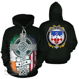 ScotsTee Shop Irish Douse Coat of Arms Family Crest Ireland Hoodie Erin Go Bragh Hoodie
