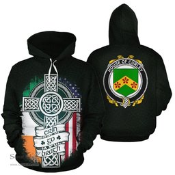 ScotsTee Shop Irish Curley Coat of Arms Family Crest Ireland Hoodie Erin Go Bragh Hoodie