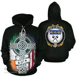 ScotsTee Shop Irish McCourt Coat of Arms Family Crest Ireland Hoodie Erin Go Bragh Hoodie
