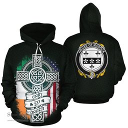 ScotsTee Shop Irish Madock Coat of Arms Family Crest Ireland Hoodie Erin Go Bragh Hoodie