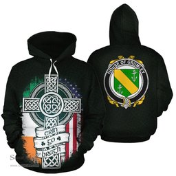 ScotsTee Shop Irish Grumley Coat of Arms Family Crest Ireland Hoodie Erin Go Bragh Hoodie