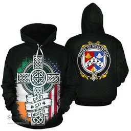 ScotsTee Shop Irish McClintock Coat of Arms Family Crest Ireland Hoodie Erin Go Bragh Hoodie