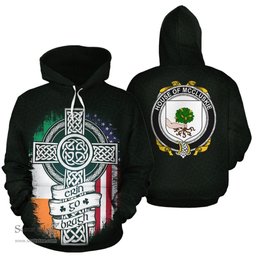 ScotsTee Shop Irish McCluskie Coat of Arms Family Crest Ireland Hoodie Erin Go Bragh Hoodie