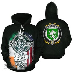 ScotsTee Shop Irish McGlinchy Coat of Arms Family Crest Ireland Hoodie Erin Go Bragh Hoodie