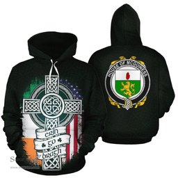 ScotsTee Shop Irish McGuiness Coat of Arms Family Crest Ireland Hoodie Erin Go Bragh Hoodie
