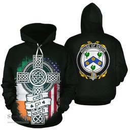 ScotsTee Shop Irish Grove Coat of Arms Family Crest Ireland Hoodie Erin Go Bragh Hoodie
