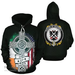 ScotsTee Shop Irish Maxwell Coat of Arms Family Crest Ireland Hoodie Erin Go Bragh Hoodie