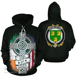 ScotsTee Shop Irish Kee Coat of Arms Family Crest Ireland Hoodie Erin Go Bragh Hoodie