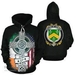 ScotsTee Shop Irish Homan Coat of Arms Family Crest Ireland Hoodie Erin Go Bragh Hoodie
