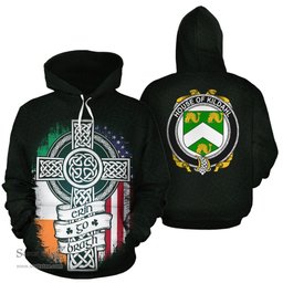 ScotsTee Shop Irish Kildahl Coat of Arms Family Crest Ireland Hoodie Erin Go Bragh Hoodie