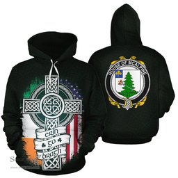ScotsTee Shop Irish McAlpine Coat of Arms Family Crest Ireland Hoodie Erin Go Bragh Hoodie