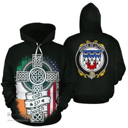 ScotsTee Shop Irish Litton Coat of Arms Family Crest Ireland Hoodie Erin Go Bragh Hoodie