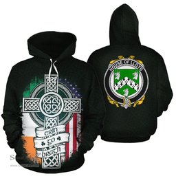 ScotsTee Shop Irish Lloyd Coat of Arms Family Crest Ireland Hoodie Erin Go Bragh Hoodie